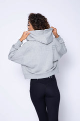 Authentic Womens Oversized Zipped Hoodie - Grey